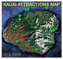 Kauai Attractions Map