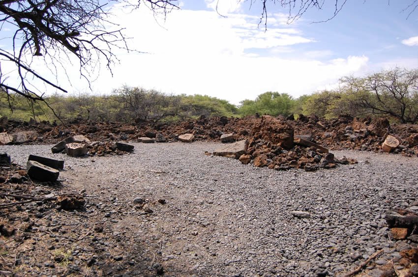 Petroglyph field at the start of the trail