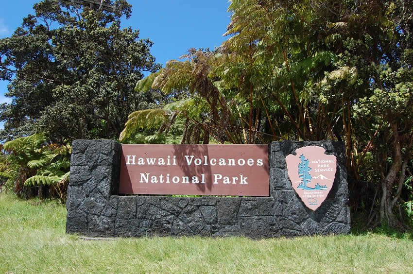 Entrance to Hawaii Volcanoes National Park