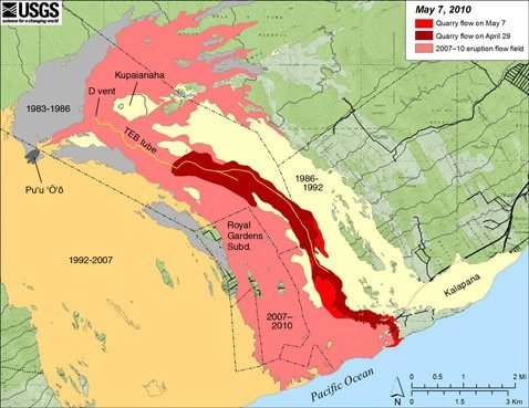 Eruption overview map