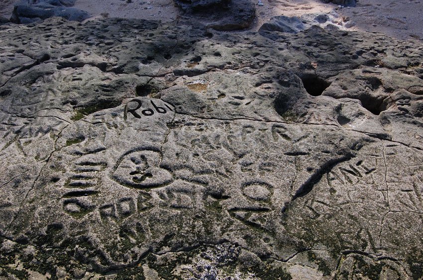 Modern petroglyphs