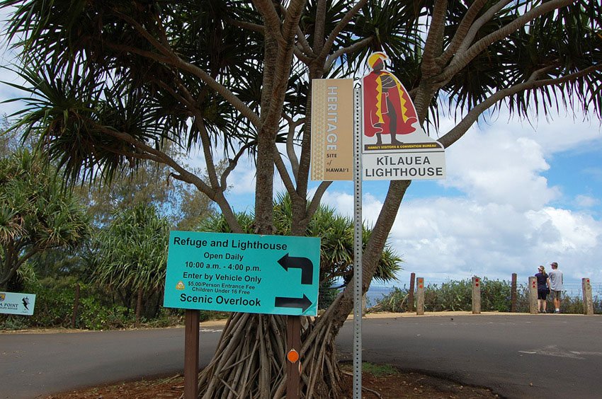 Kilauea Lighthouse sign