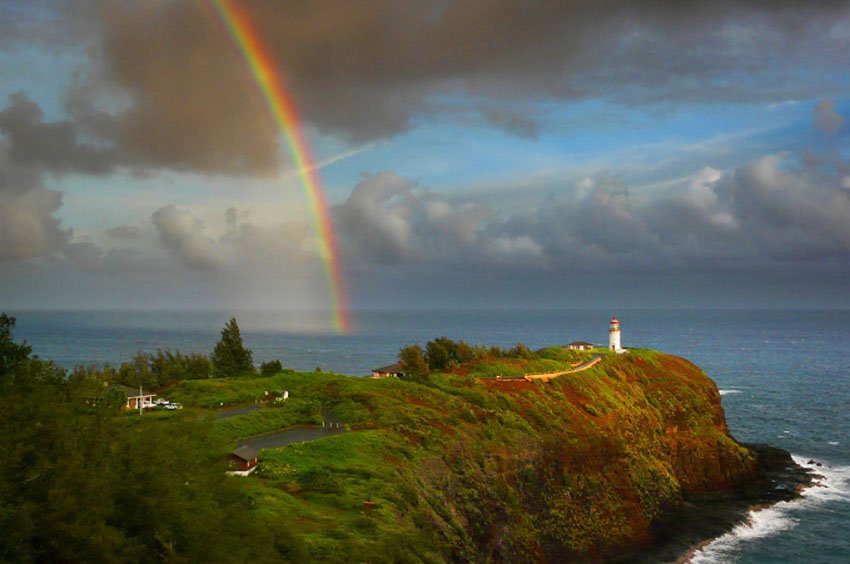 Rainbow near Kilauea Lighthouse