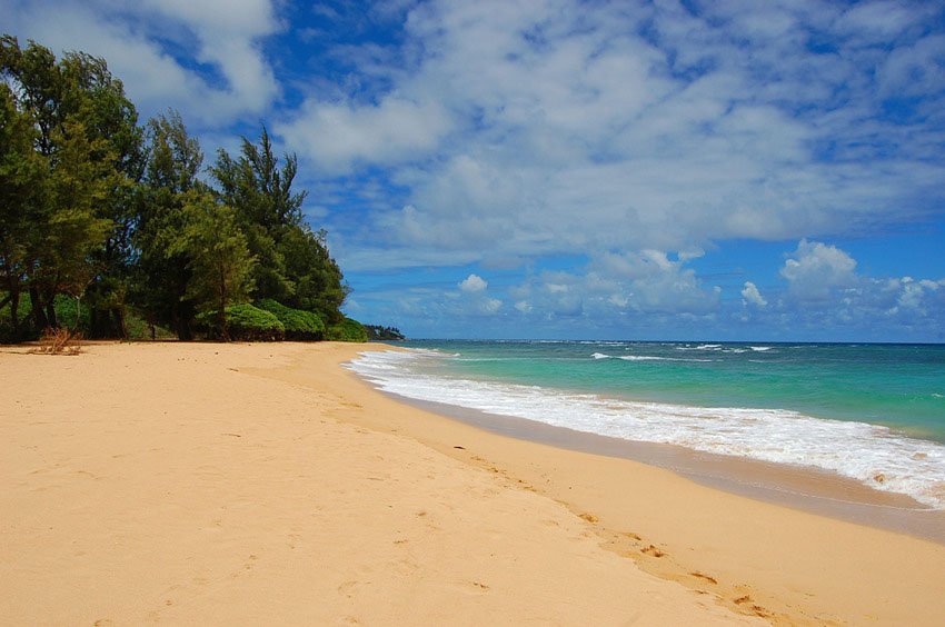 Scenic Kauai beach