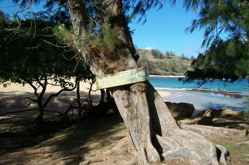 Beach sign