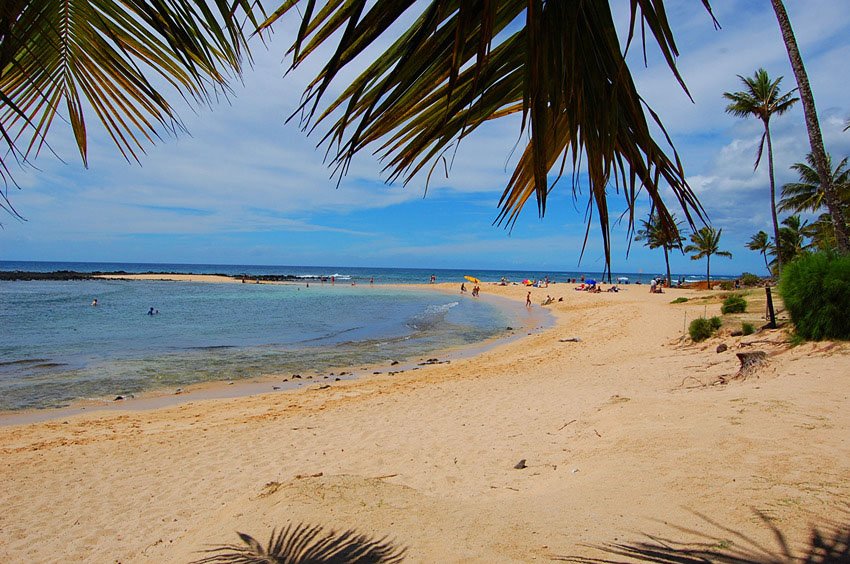 Popular Kauai south shore beach