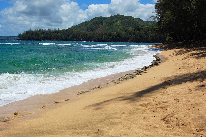 Remote Kauai beach