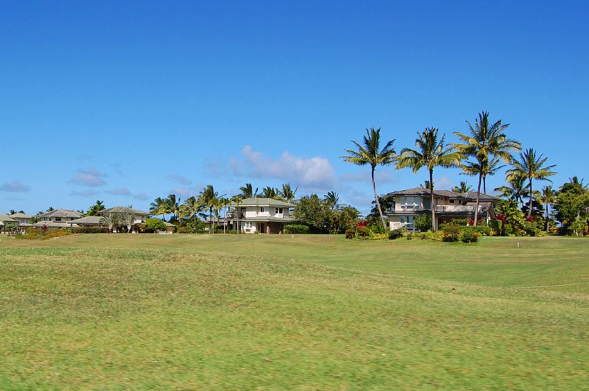 Houses on a golf course