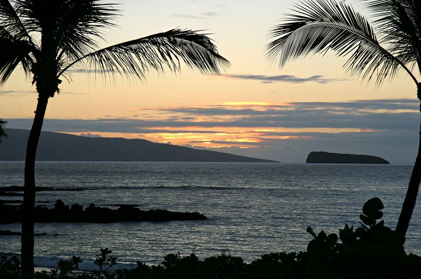 Sunset over Molokini Island