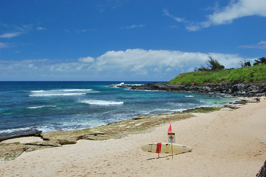 Popular windsurfing beach on Maui