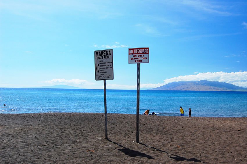 Beach signs