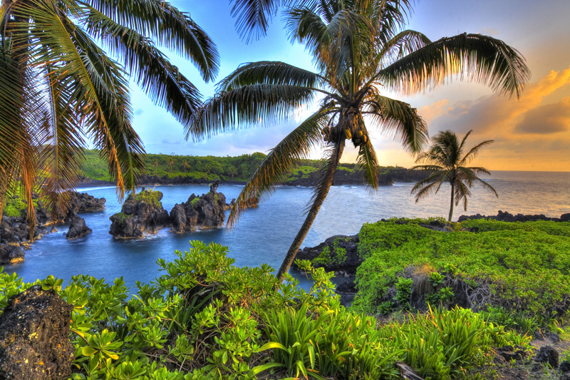 Wai'anapanapa Beach Sunset