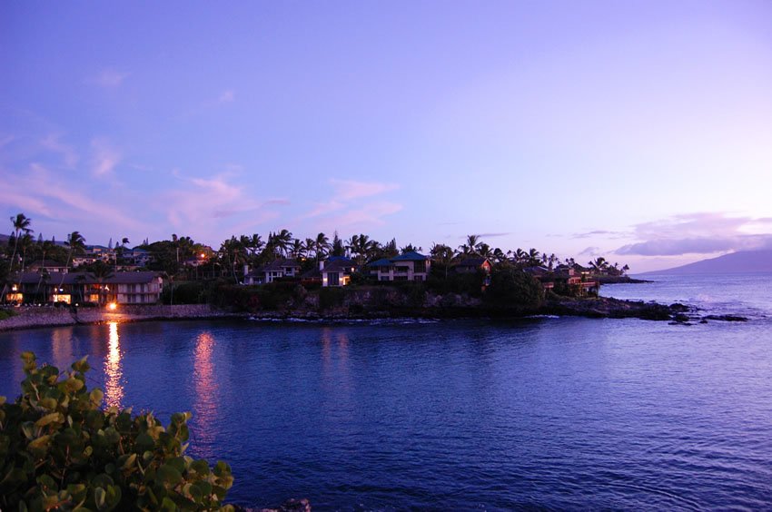 Honoapiilani Bay after sunset