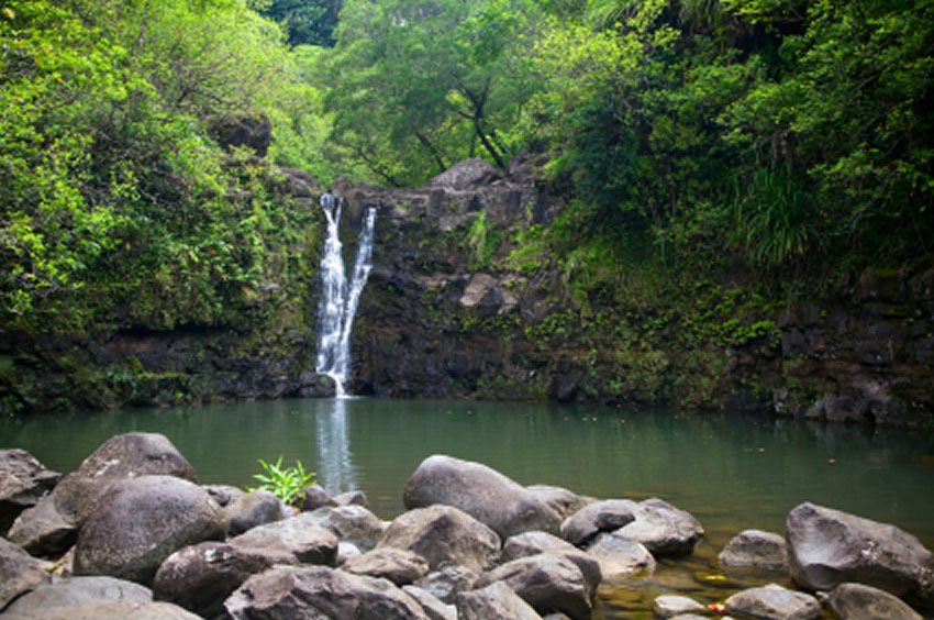 Upper Puohokamoa Falls