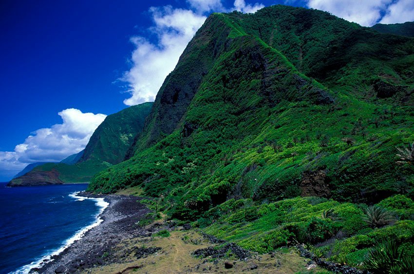 Looking east along the north shore