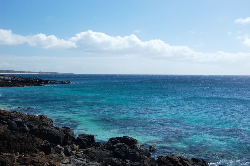 Azure blue ocean on Molokai
