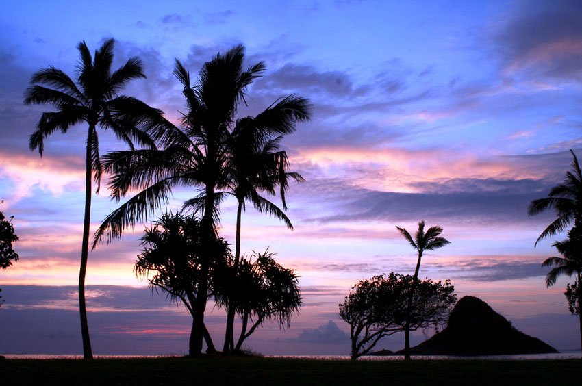 Mokoli'i Island at sunset