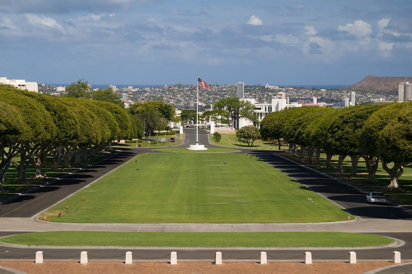 View of Punchbowl National Cemetery