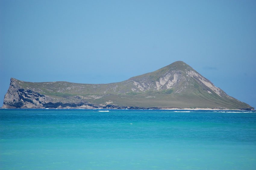 Close-up view of Rabbit Island