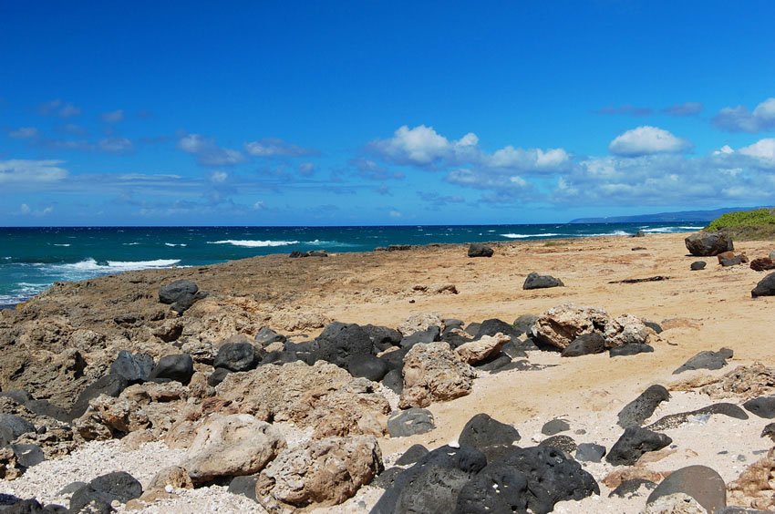 Remote Oahu beach