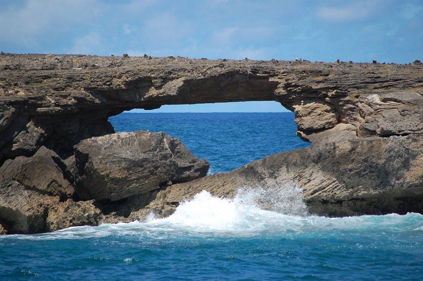 Up-close view of the rock arch