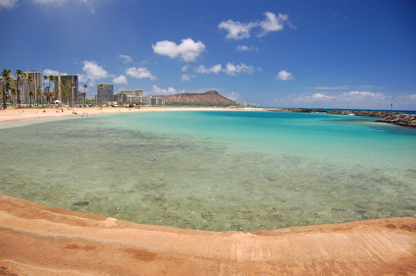 Protected Honolulu beach