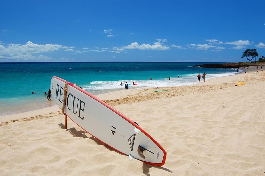 Lifeguard's surfboard