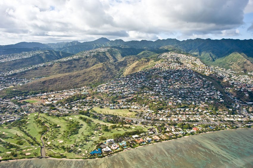 Aerial view of Kahala