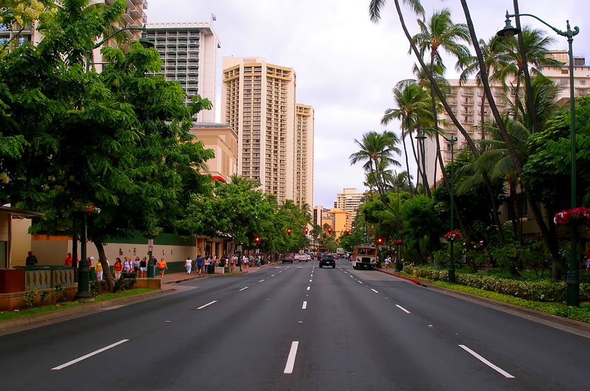 Kalakaua Avenue in Waikiki