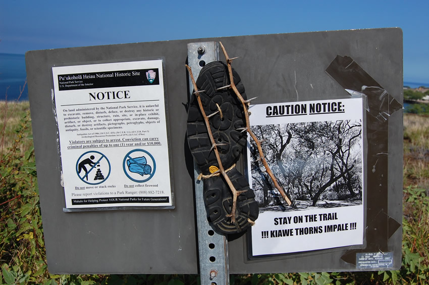 Stay on Trail Warning Sign