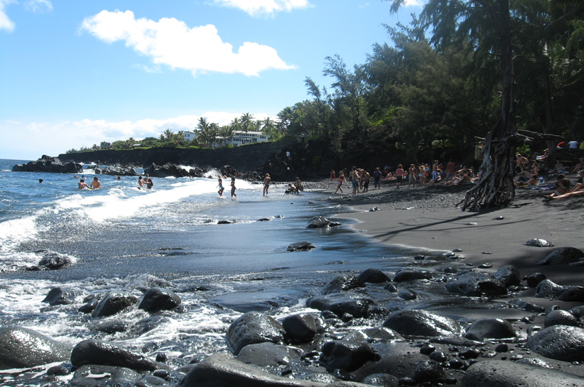 Popular Black Sand Beach
