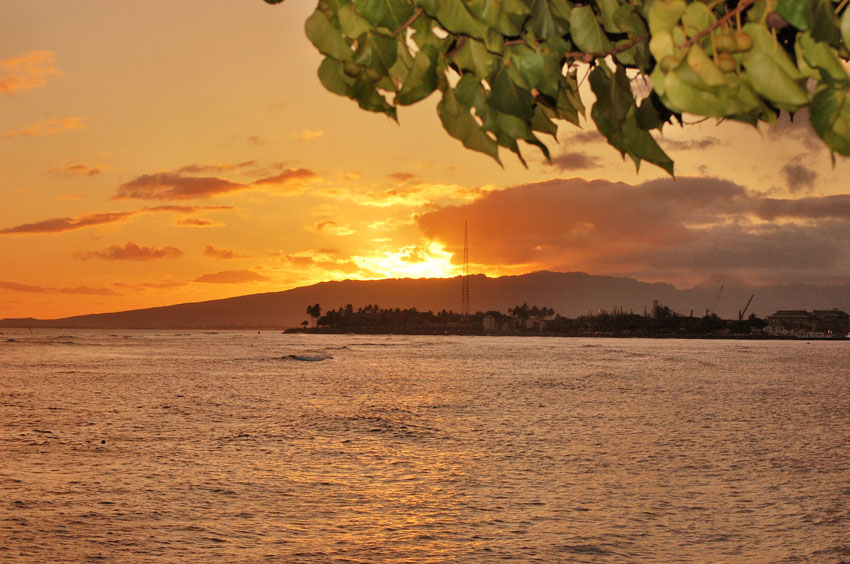 Ala Moana Beach Park Sunset
