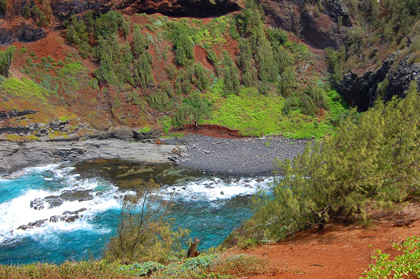 Orange Soil and Blue Ocean