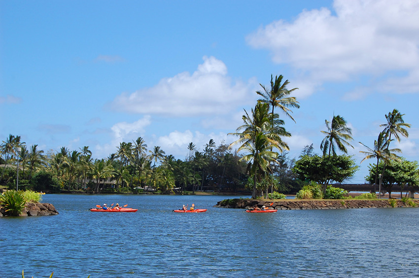 Kayakers on Wailua River