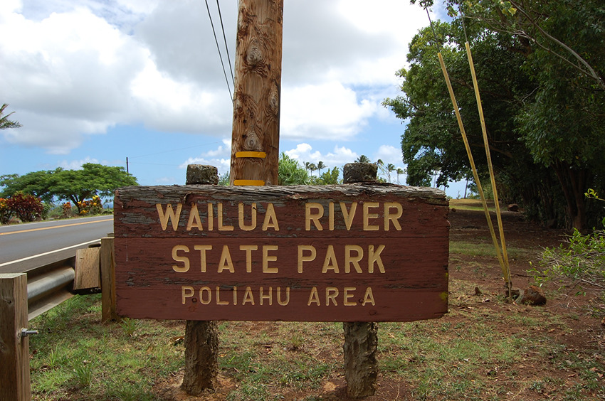 Wailua River State Park Sign