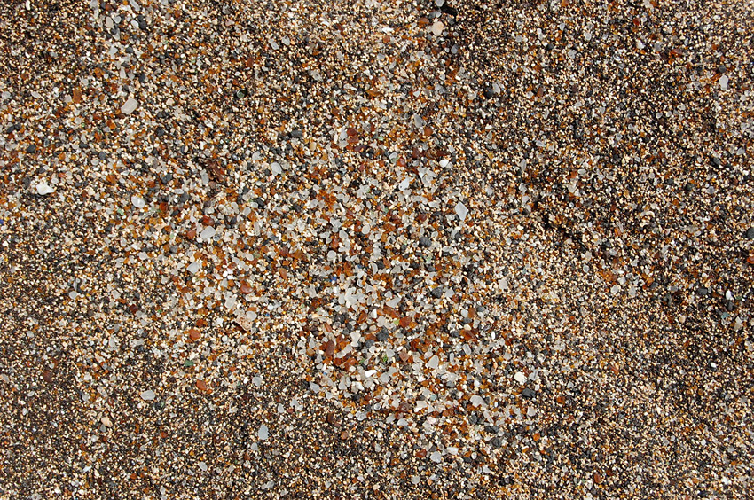 Close Up of Beach Sand and Seaglass