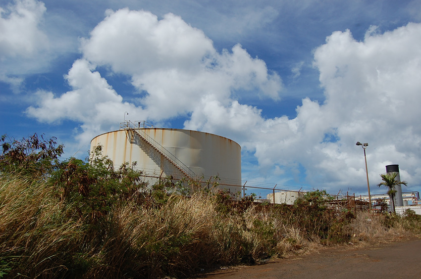 Gas Tanks Near the Beach