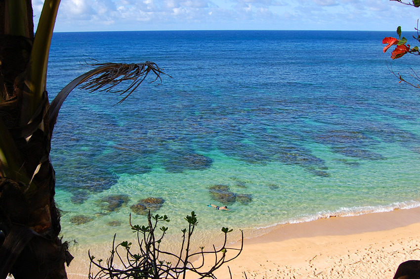 Looking Down to Hideaways Beach