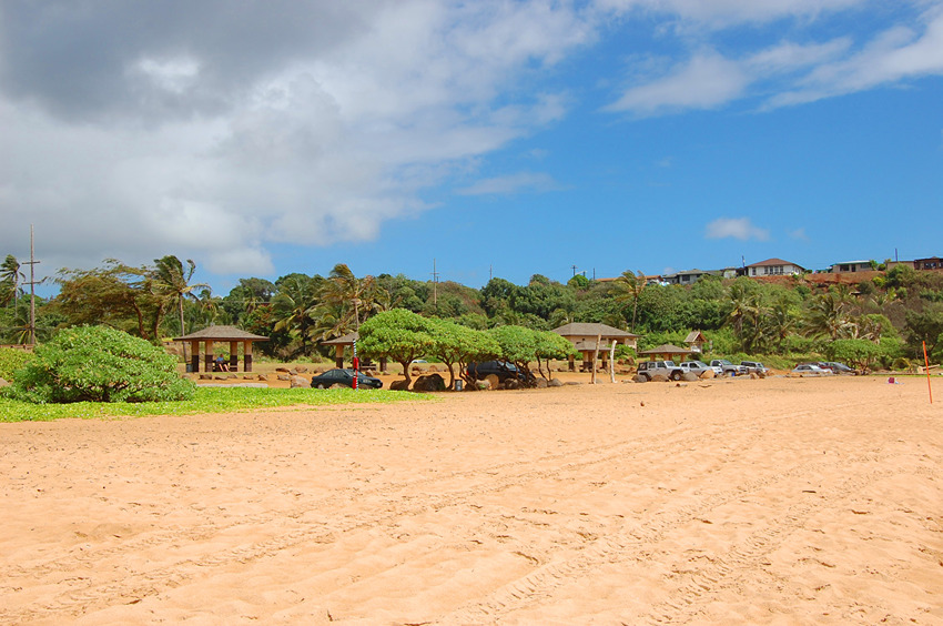 Large Parking Lot Along Beach