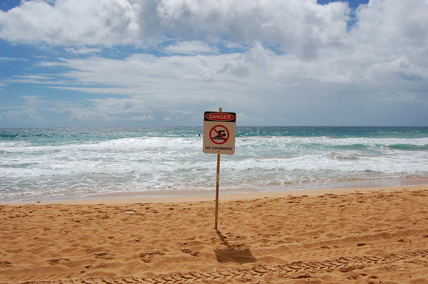 No Swimming Sign