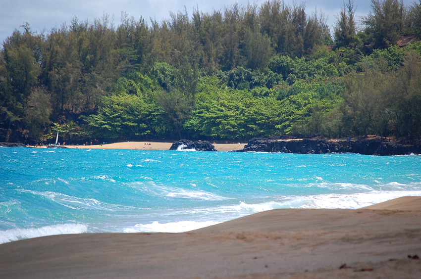 Overlooking the Kahalahala Portion of Lumahai Beach