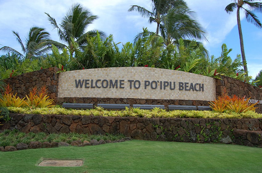 Welcome Sign in Poipu
