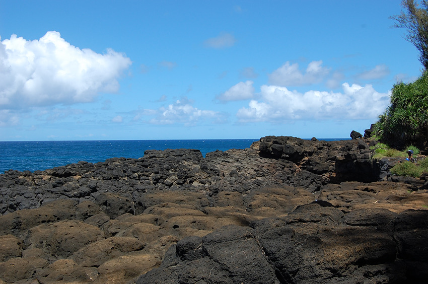 Black Lava Rocks at Queens Bath