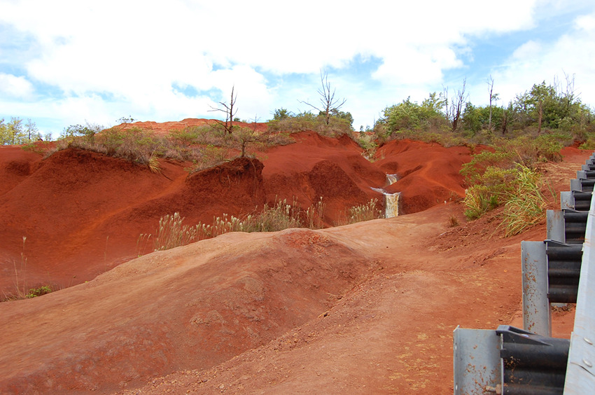 Waterfall and Red Earth