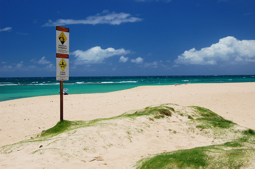 Beach Warning Sign