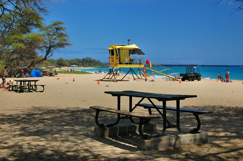 Picnic Tables on the Beach
