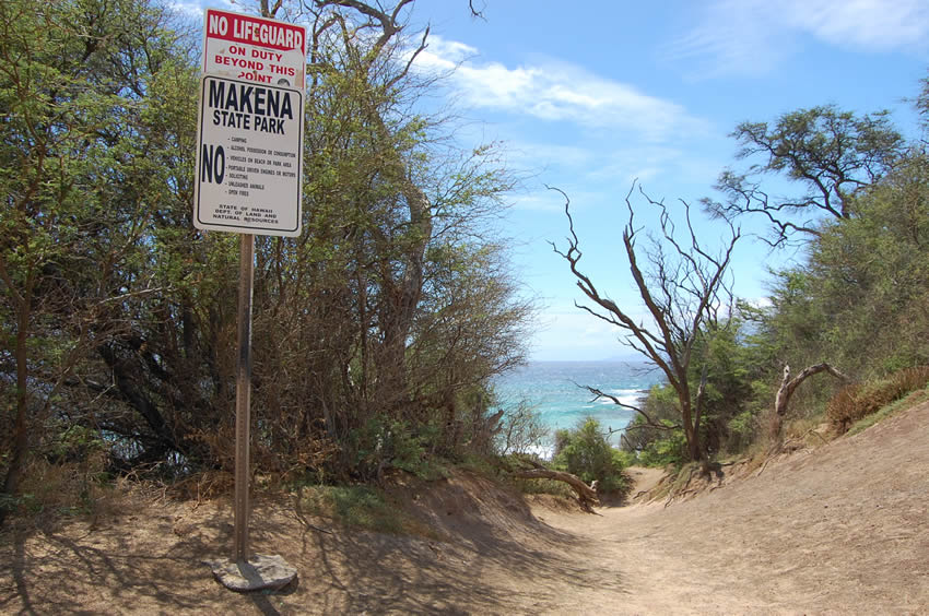 Makena State Park Sign