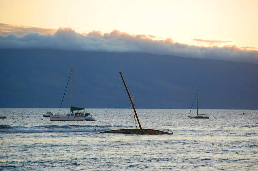 Capsized Boat