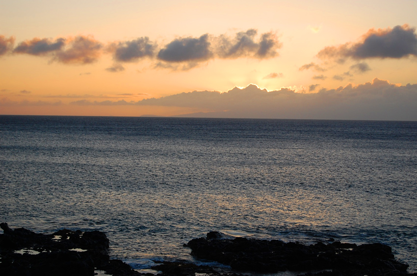 View to Oahu from the Beach