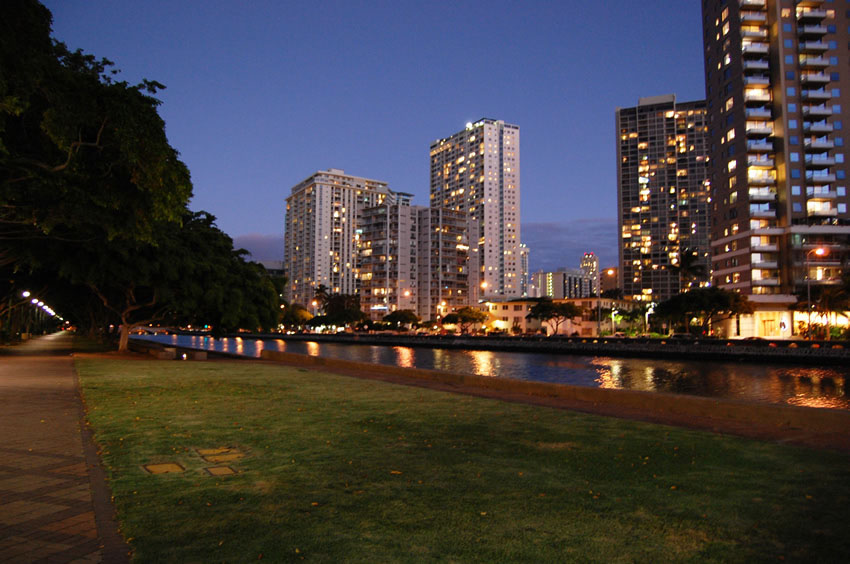 Ala Wai Park at Night